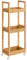 SONGMICS Rollwagen, Badregal, Badezimmerregal mit 3 Ebenen, Nischenregal Bambus, Regal schmal, Nischenwagen auf Rollen, platzsparend, 20 x 30 x 80 cm, naturbeige BCB083N01