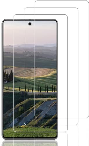 Beukei Verre Trempé pour Google Pixel 7a,3 Pièces Vers Trempé [3D Incurvé Couverture Complète][Haute Sensibilité] [Sans Bulless] Verre Tramper