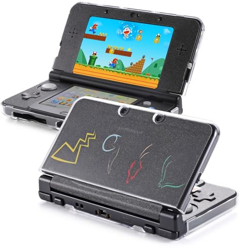 VSEER Schutzhülle für Nintendo 3DS, ultraklar, transparent, Hartschale, Schutzhülle für Nintendo 3DS von 2015, modifiziertes Design ohne Scharniere
