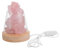 CORHAD Aromatherapie-Steinlampe Wachstortenbrenner ätherisches Rosenöl Wachslampe wohnzimmerlampe wohnstubenlampe ätherische öle Zuhause Lampe Haushaltsduftlicht Kristallstein Rosa