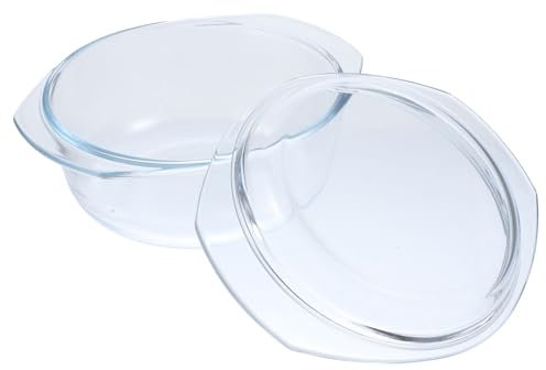 Alipis Recipiente De Vidrio Para Cocinar Con Tapa Cacerola De Vidrio Transparente Ideal Para Microondas y Hornear