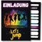 HIDEBLOOM Jump Party Einladungskarten Kindergeburtstag Mädchen I 12 Stück I DIN A6 (10,5 cm x 14,8 cm) I Einladungen Geburtstag Jumphouse I Trampolin Party I Einladung Jump House Mädchen