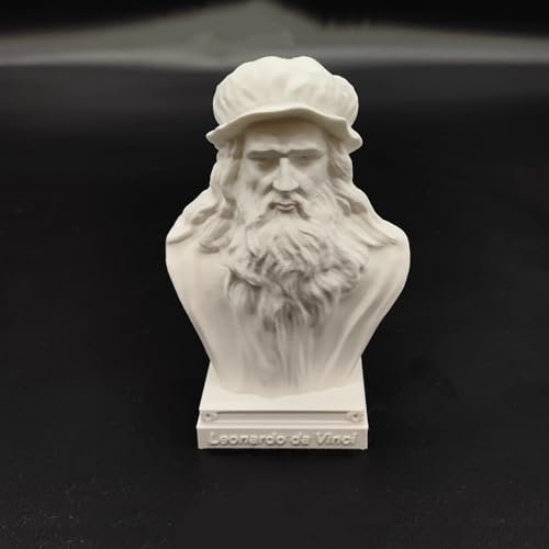 Renaissance-Statue, Dekoration, Leonardo da Vinci, Büste, 3D-Druck, Michelangelo-Figur, Skulptur für Wohnzimmer, Zuhause, Schreibtisch, Raffaello Santi Collection Figur (Leonardo Da Vinci)