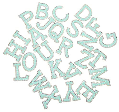 Buchstaben Patches Glitzer Perlen Aufnäher Für Kleidung DIY Dekoration Englische Alphabet Aufkleber Zum Aufbügeln Für Kreative Bastelprojekte
