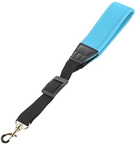 Verstellbarer Saxophongurt aus Nylon und Baumwolle, Blau | Tenor und Altsaxophon, Metallene Teile, Tragbar im Beutel, Robust und Zuverlässig
