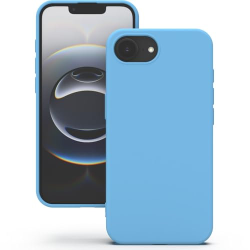 YATWIN Silicone Case for iPhone 16e, iPhone SE4 2025, Soft-Touch, Shockproof, DustProof, Antiskid Phone Cover for Apple iPhone SE 4th Generation - Sky Blue
