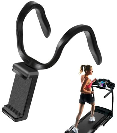Yulokdwi Porta del telefono per tapis roulant, supporto per telefono tapis roulant, di cellulare pieghevole per palestra, Design del tubo flessibile Porta telefonica del tapis roulant per carrello,