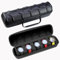 Juntan 5 Slots Hard Watch Travel Case, Portable PU Leder Zipper Storage Organizer Box für Männer Frauen mit weichen komprimierbaren Schaumstoff Kissen Schwarz