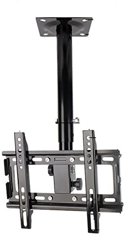 SQMGFA Universal-TV-Ständer, Mobiler TV-Ständer, Rollbarer TV-Ständer mit Rädern und Stauraum, Schwenkbarer Schwarzer Universalwagen für 55/95-Zoll-Plasma-/LCD-/LED-OLED-Flachbildfernsehe