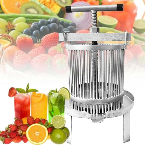 DFGHNBVC Manuelle Wachspresse, rotierender Honigschleuder mit T-förmigem Griff, verzinktes Eisen, verdickt, langlebig, Weinpresse für Bauernhöfe, Bienenhäuser, Käse,,
