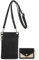 Pochette Téléphone Portable Femme,Petit Sacoche Telephone Portable Femmes avec Mini Porte Monnaie,Noir Pochette pour Téléphone Portable en Cuir PU,Sac Téléphone Portable Bandoulière Réglable (2PCS)