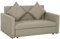 HOMCOM 2 Seater Sofa Bed, Convertible Bed Settee, Modern Velvet Loveseat Sofa Couch with 2 Cushions, Hidden Storage for Living Room, Guest Room, Light Brown