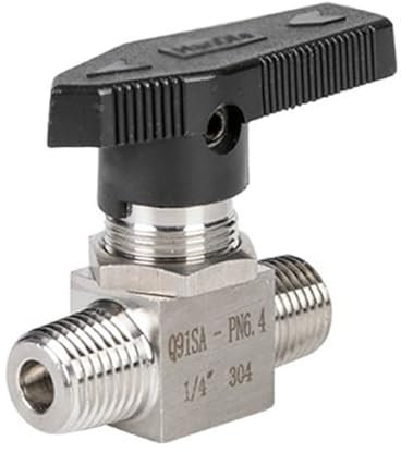 1 Stück 2-Wege-Kugelhahn, NPT 1/2 Zoll Außengewinde, Edelstahl 304, Hochdruck-Hochtemperatur-Kugelhahn