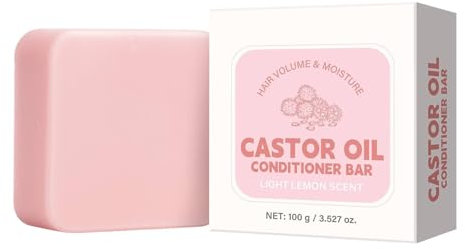 Castor Oil Organic Shampoo Bar, Natürliche Conditioner für die Feuchtigkeit und Stärkung der Haare, Feste Seife, Haarpflege Seife, für alle Haare 100g (1)