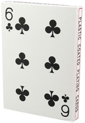 HOMSFOU Großformatige Spielkarten Pokerkartenset 4 Stück Größer Langlebig Weiß Brettspiel für Familie Bar Büro