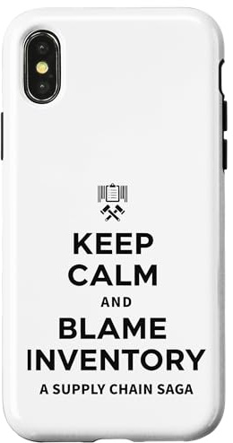 Hülle für iPhone X/XS Keep Calm & Blame Inventar for Store Warehouse Mitarbeiter