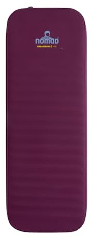 NOMAD® Dreamzone 10.0 Schlafmatte | Selbstaufblasend | 198x68 | Dicke 10 cm | Mauve | 1-Personen-Luftbett | Einfaches Aufblasen und Entleeren | Inklusive Hülle
