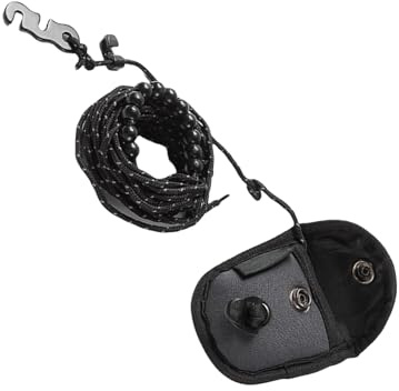 KACCDE Corde à linge antidérapante pour extérieur, camping, voyage, corde à linge extensible avec perles coupe-vent