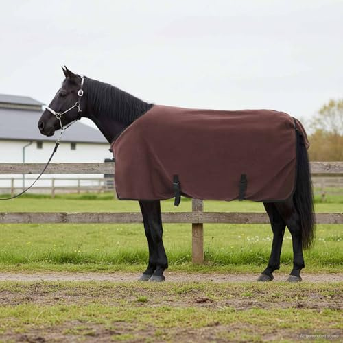 Ordellia Couverture équine Brun foncé complète 75 cm en Polyester Respirant Durable pour extérieur Hiver Paddock Box Protection Chaleur Froid