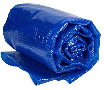 Poolomio Solarfolie, Premium-Poolabdeckung, Solarplane 400 mµ als Poolheizung, Poolfolie für ovalen Pool 6,3 x 3,6 Meter