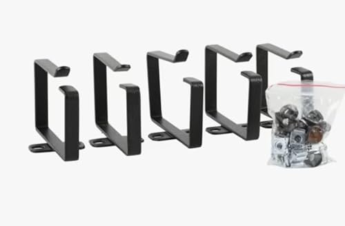 LOGON RAO125BL Rack-Zubehör Ring Kabelorganisator - Rack-Zubehör (Kabelorganisationsring, Schwarz, Aluminium, 48 mm, 60 mm)
