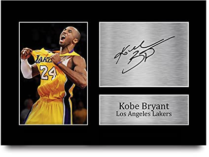 HWC Trading Kobe Bryant A4 Ungerahmt Signiert Gedruckt Autogramme Bild Druck-Fotoanzeige Geschenk Für Los Angeles Lakers Filmfans