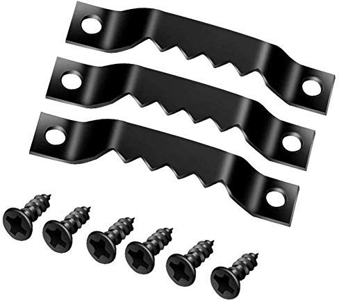 MEESOGA Sawtooth Picture Frame Hanging Hangers - 100 Pack Photo Frame Hooks Canvas Frame Hangers Double Hole with 200 Pieces Screws (Black)