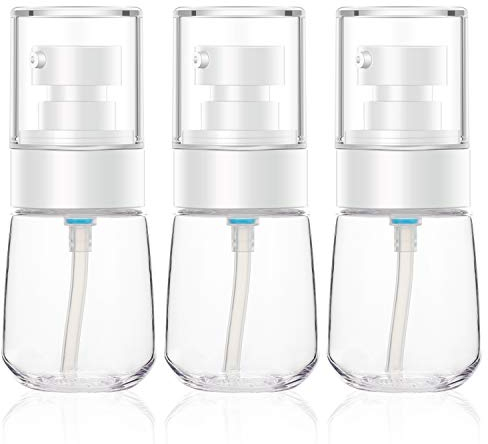 3pcs Travel Lotion Flasche, Segbeauty Clear Dispenser Flasche Set für Essence Shampoo Conditioner 30ml / 1oz Leere nachfüllbare gepresste Pumpflasche Kosmetikbehälter