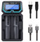 XTAR New X2 akku ladegerät geschütztes 20700 21700 batterieladegerät LCD-Bildschirm 2A akku schnellladegerät AC DC Hafen 2-Fach 18650 Ladegerät mit Wandladegerät f 3.6V 3.7V 14500 16340 1.2V AAA C D