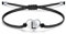 J.Endéar Mädchen Damen Buchstabe L Armband, Silber 925 Herzen Initialen Handmade Cord Schmuck, Personalisierte Geburtstag Kommunion Geschenk für Frauen, Schwarz