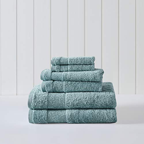 Tommy Bahama Island Retreat Collection | 6-teiliges Handtuch-Set – Dekorative Luxus-Badezimmerwäsche in Hotel- und Spa-Qualität, saugfähig und farbbeständig, 6-teilig, Türkis