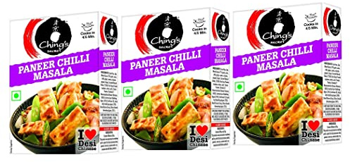Chings M Paneer Chilli Masala 50g (Pack of 3) – Made from The Choicest Ingredients - Easy to Cook - Perfectly Blended