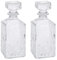 2x Whisky Cognac Rum Glas Karaffe je 900 ml Dekanter Glaskaraffe Whiskey Flasche Whiskyflasche