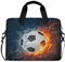 Football Boys - Maletín para laptop de 14 pulgadas, diseño de fútbol 3D, color azul, para 10 tabletas, para escuela secundaria, hombres, 15.6 pulgadas, Black, Large