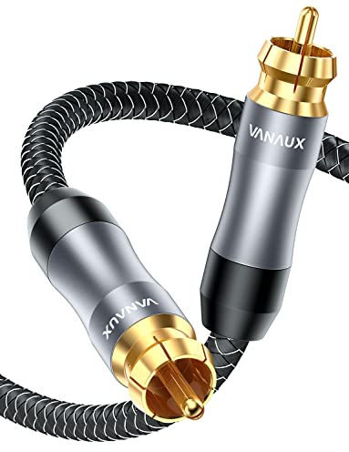 VANAUX Subwoofer Cable, 3ft Digital Coaxial Audio Cable, RCA to RCA Cord,Male to Male Mono [20AWG,4N Oxgen-Free Copper Core] for Home Theater, HDTV, Amplifier, Soundbar(1m/3.2ft)