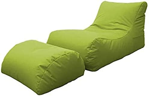 Dmora Moderne Wohnzimmer-Chaiselongue, Made in Italy, Sessel mit Nylon-Fußstütze, Gepolsterter Sitzpuff für Schlafzimmer, 120x80h60 cm, Grüne Farbe