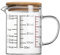 TAMUME Glass Measuring Cup with Lid, Multiple Scaling for Kitchen Use (400ml)