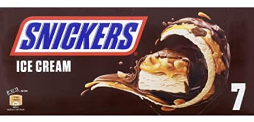 Snickers Barres glacees 319g - Le paquet de 7 barres - 319g