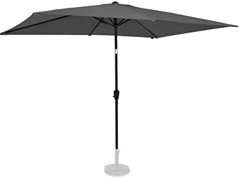 VONROC Parasol de Jardin Extérieur Rapallo 200x300cm Gris - Parasol Rectangulaire Inclinable en Toile Protection Solaire UPF 50+ - Manivelle Anti Retour, Housse de Protection Incluse