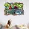 Wandtattoo Aufkleber Wandbild Papagei Mauerloch 3D Durchbruch Effekt Wandsticker Äste Selbstklebend Wandaufkleber Wanddeko fürs Wohnung Wohnzimmer Schlafzimmer Bad Kinderzimmer Tapeten Deko