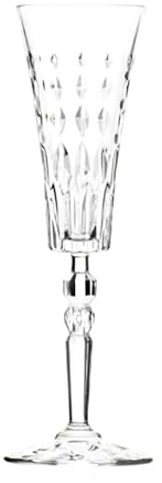 6 Flûte/Coupes à Champagne en Cristal - Service Mimosa (19 cl) - Maison Klein - Artisan du Cristal - Coffret Cadeau - Estampillé : Klein 54120 Baccarat France
