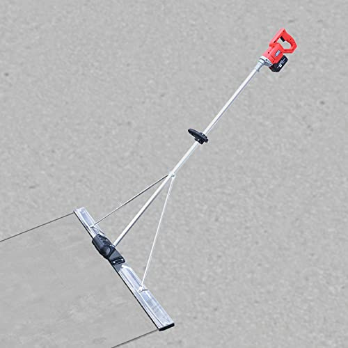 Power Concrete Screed Vibratory Kit Concrete Finishing Tool with 5ft Board, Battery Powered Concrete Sidewalk Surface Leveling Tamper Ruler, Cordless Electric Screed Cement Finishing Vibrating Machine
