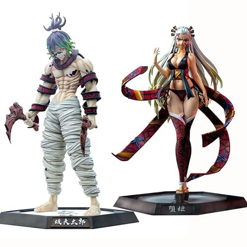Jiumaocleu Daki and Gyıtarś Figur Statue - 30cm PVC Anime Figur Modell, große Kimetsu No Yaiba Skulptur handgefertigte Sammlerstücke Desktop Dekoration