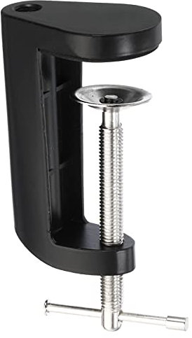PATIKIL 0.27/M10 Filettatura Foro Scrivania Tavolo Montaggio Morsetto, Universale Regolabile C Forma Scrivania Morsetto per Microfono Braccio Scrivania Lampade Stand, Nero