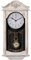 Clockswise Quickway Imports Große Vintage Großvater Holz Optik Kunststoff Pendel Wanduhr für Wohnzimmer, Küche oder Esszimmer, groß, weiß