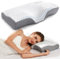 NOFFA Kühlendes Kopfkissen Memory Foam, Nackenkissen Orthopädische Kissen Bett, Kühlkissen zum Schlafen für Rücken und Bauchschläfer, Siebenschläfer Kissen Ortopedischekopfkissen