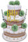 MilaBoo® 3-stöckige Windeltorte Vintage Eukalyptus grün I hochwertiges Neugeborenen Geschenk Windeln (3-stöckig grün)
