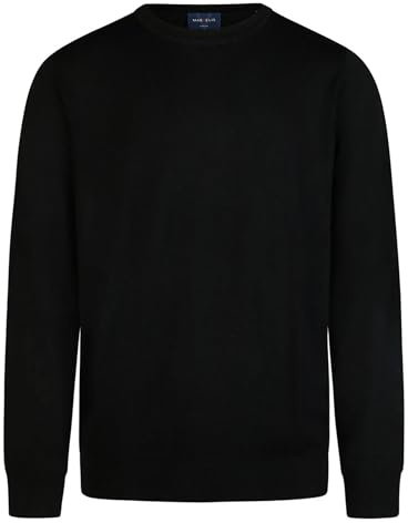Marvelis Pullover Langarm Rundhals aus Merino Wolle Nachtblau