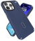 Speck iPhone 15 Pro Max Hülle – ClickLock rutschfeste Interlock, MagSafe kompatibel, Fallschutzgriff – Kratzfest, weiche Haptik, 6,7 Zoll Handyhülle – Presidio2 Grip Coastal Blue/Dust Grey/White