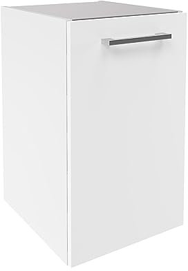 FACKELMANN Hängender Unterschrank Verona – Premium-Qualität Made in Germany – Badunterschrank in Weiß-Hochglanz – 35 x 57,5 x 39,7 cm Linksanschlag